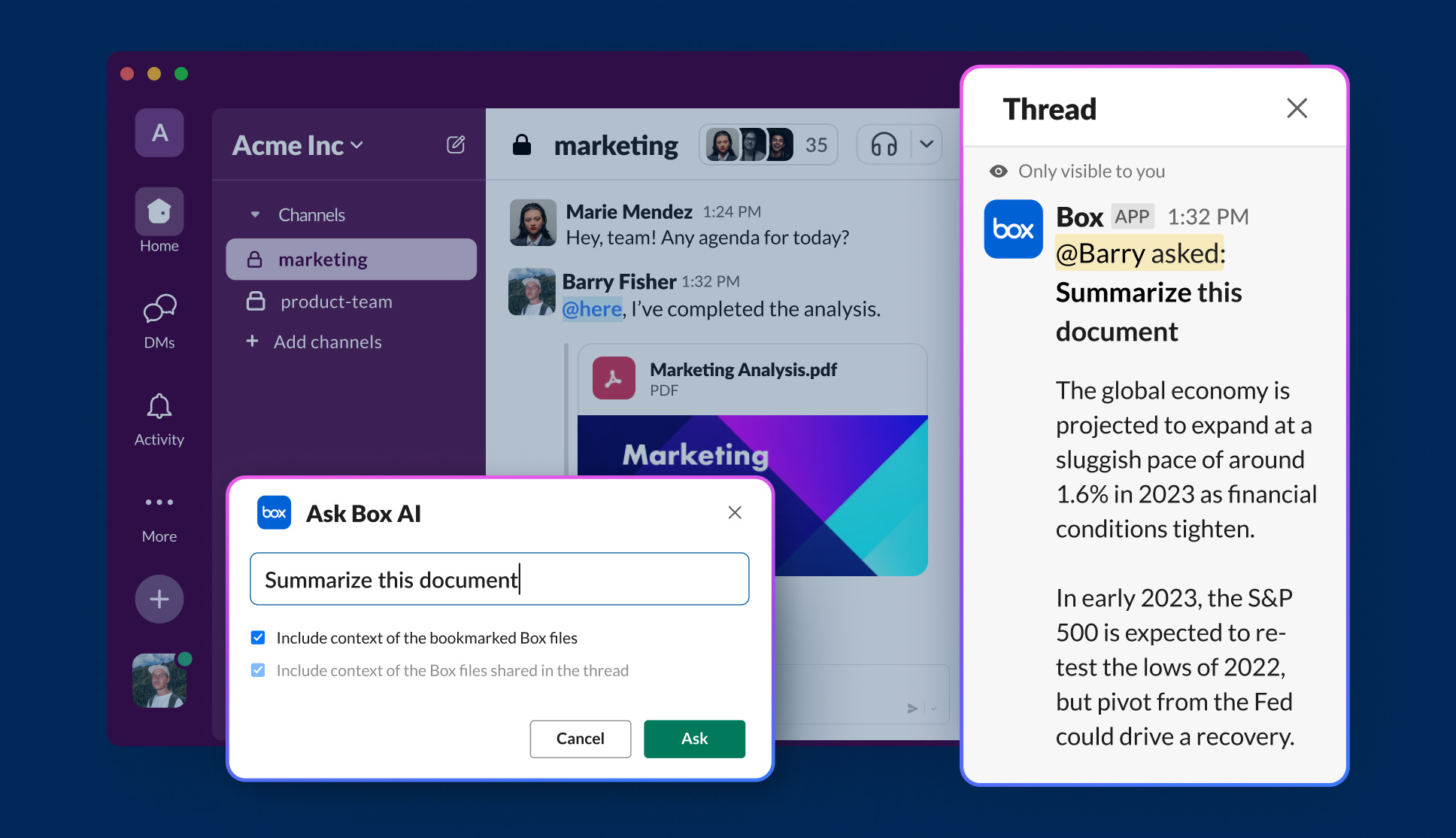 Slack Box AI